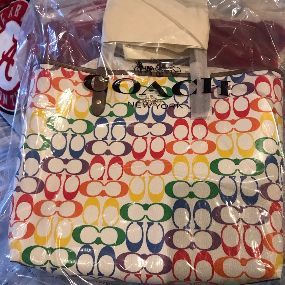 coach pride tote.